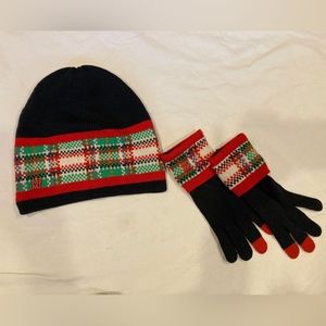 Marc by Marc Jacobs Plaid Wool Blend Hat and Gloves Set NWOT Last Call 10/20